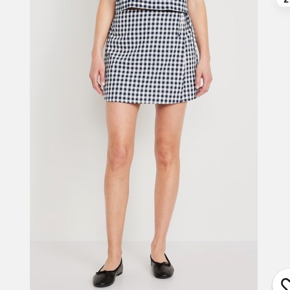 Old Navy High-Waisted Wrap-Front Mini Skort